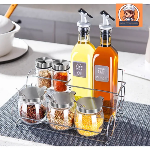 Aileu Glass Spice Jar Set