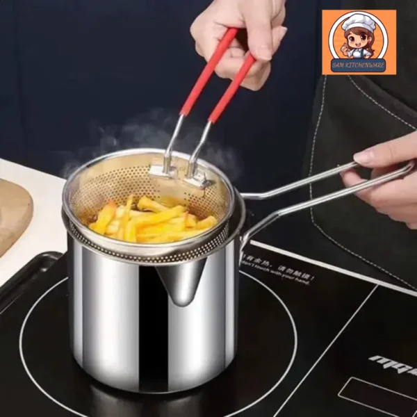 Deep Fryer Pot with Filter Basket